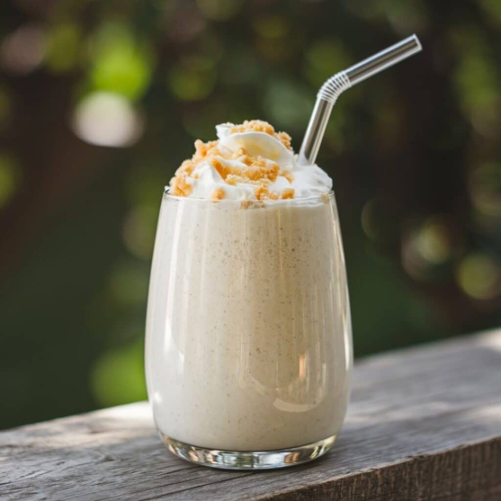 Smoothie king Angel Food Recipe with cake crumbs and whipped cream