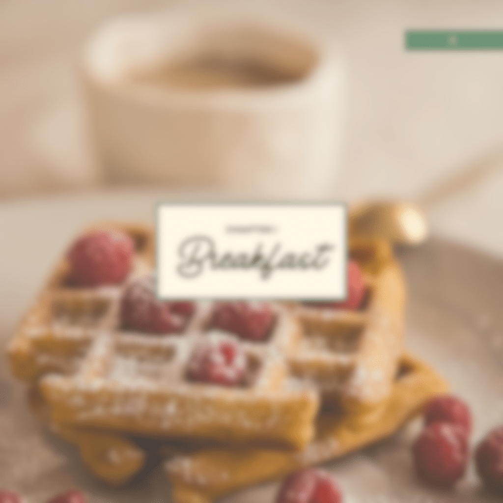 Breakfast recipes section from the 100 Holiday Recipes digital cookbook for cozy holiday mornings